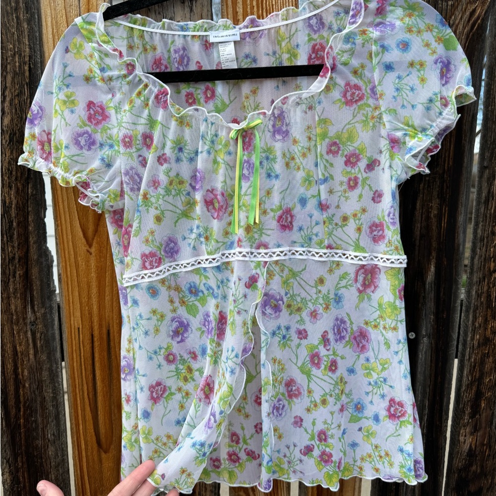 intimissimi floral sheer top